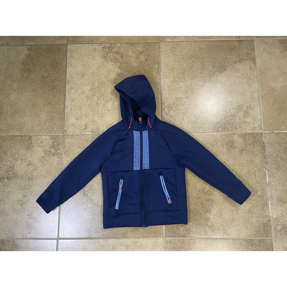 Boy's Russell Dri-Power 360 Sz S 6-7 Blue Kids Hooded Jacket Full Zip